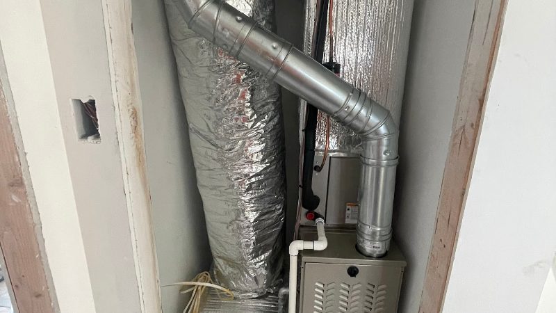 New insulated duct run and air handler installed by Comfort Pro