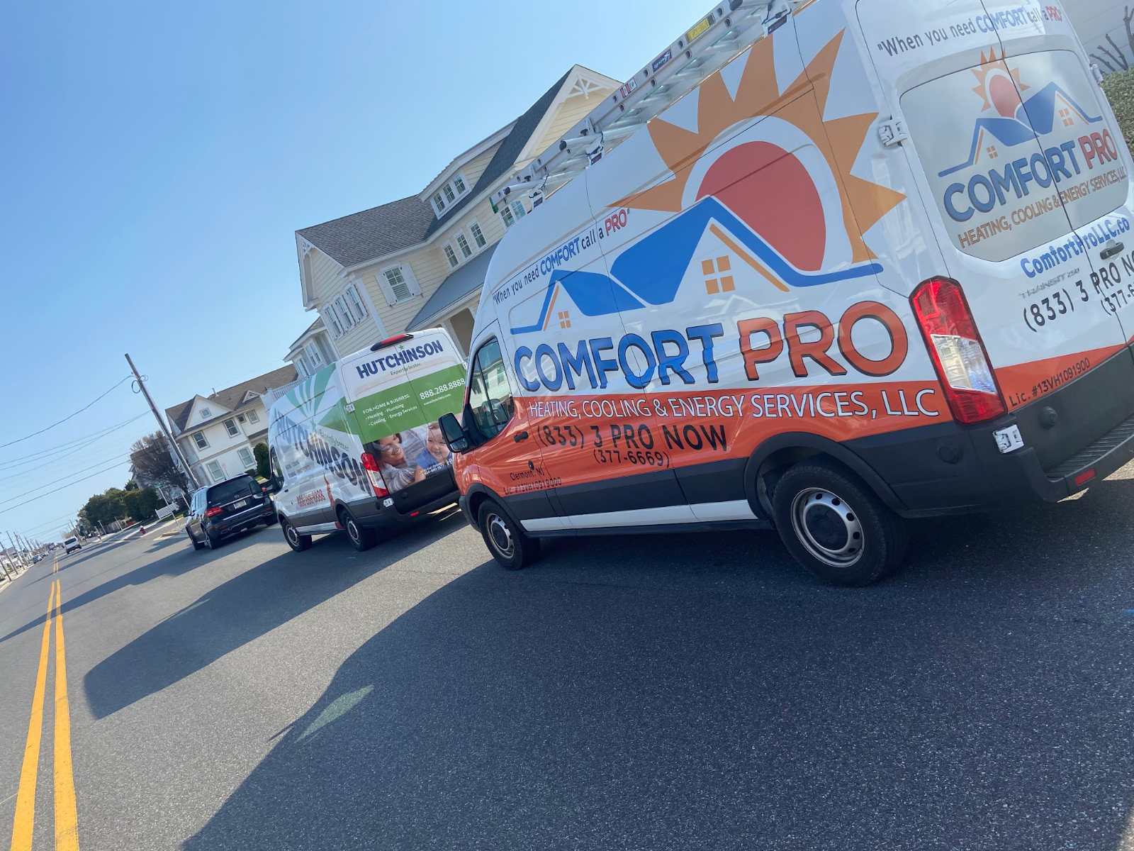 Comfort Pro service van out on the road in Cape May County