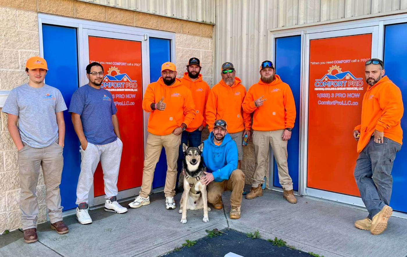 The Comfort Pro crew outside the shop in Cape May County, NJ